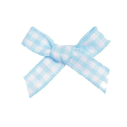 BOWG305 - GINGHAM 7mm SCATTER BOW 305 LT BLUE