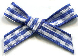 BOWG350 - GINGHAM 7mm SCATTER BOW 350 ROYAL BLUE