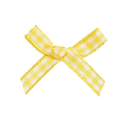 BOWG617 - GINGHAM 7mm SCATTER BOW 617 LEMON
