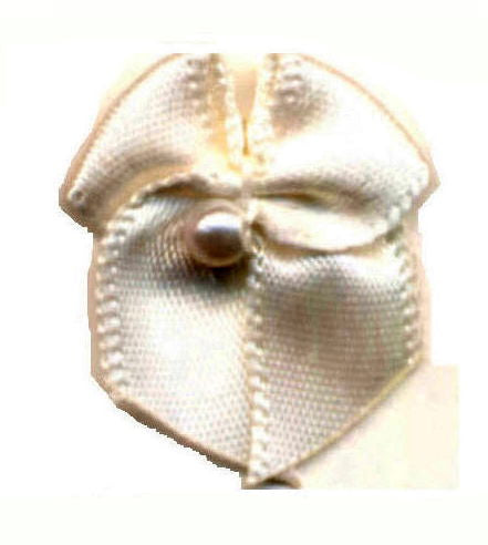 BOWP000 - SCATTER BOW WITH PEARL 000/1961 OFF WHITE