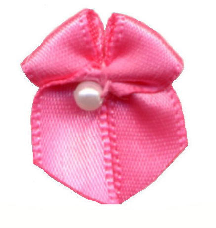 BOWP175 - SCATTER BOW WITH PEARL 175 HOT PINK