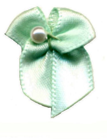 BOWP513 - SCATTER BOW WITH PEARL 513 MINT GREEN