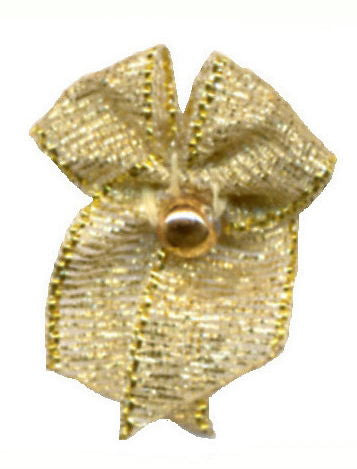 BOWPG - SCATTER BOW GOLD BEAD GOLD LUREX