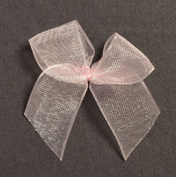 BOWS117 - SHEER RIBBON BOW 117 LT PINK