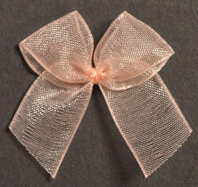 BOWS714 - SHEER RIBBON BOW 714 PETAL PEACH