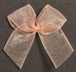 BOWS714 - SHEER RIBBON BOW 714 PETAL PEACH