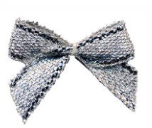 BSBSI - --BABY SCATTER BOWS SILVER LUREX