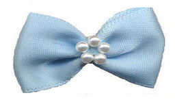BTP305 - RIBBON BOWTIE & PEARL 305 LT BLUE