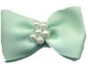 BTP513 - --RIBBON BOWTIE & PEARL 513 PASTEL GREEN