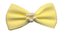 BTP617 - RIBBON BOWTIE & PEARL 617 BABY MAIZE