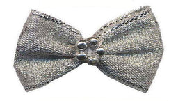 BTPS - RIBBON BOWTIE & PEARL ALL SILVER