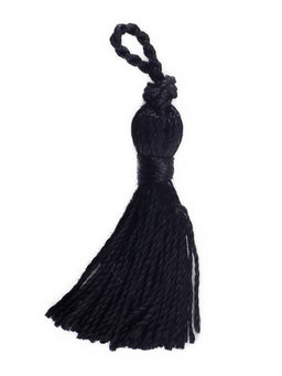 BTTA3 BLACK 3cm TASSEL (PACK OF 8)