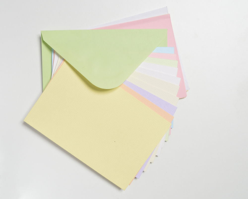 CARD46R - **CARD BLANKS 4 inch6 RAINBOW WITH ENVELOPES