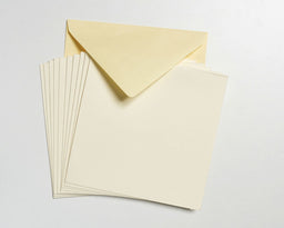 CARD55I - **CARD BLANKS 5 inch X 5 inch IVORY WITH ENVELOPES