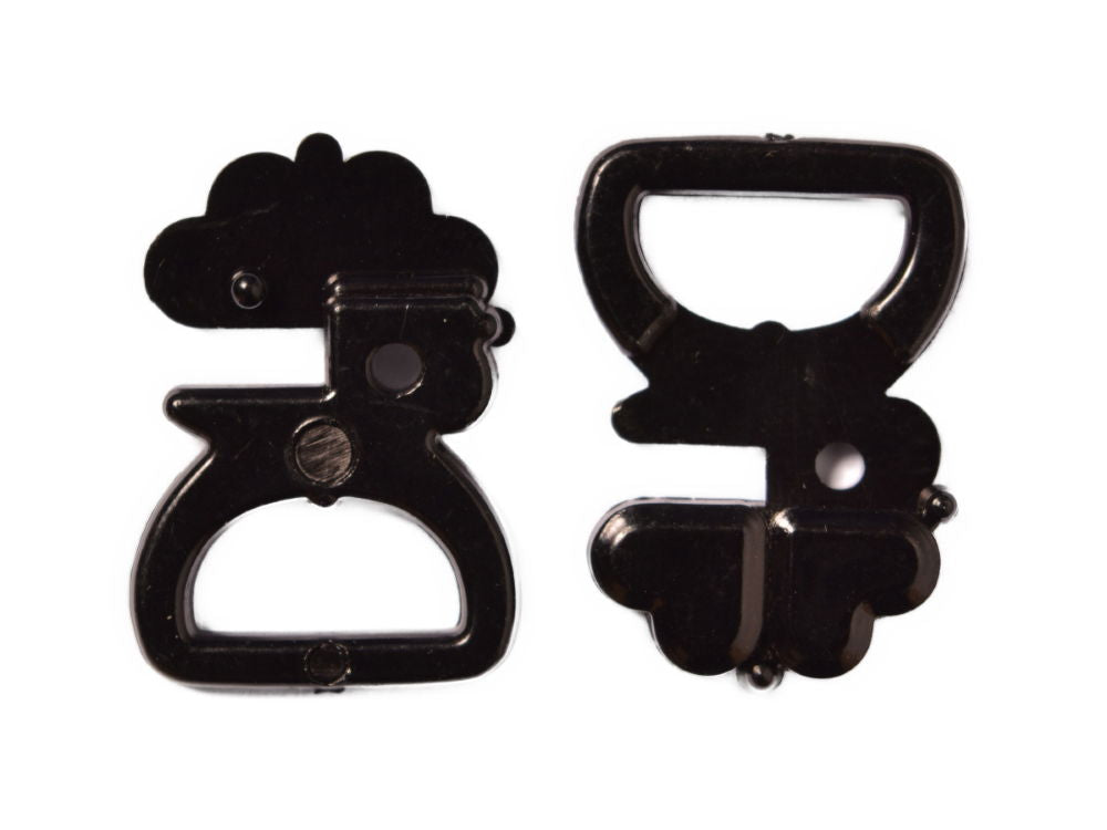 CB2-10B - CLOVER CLASPS SIZE10 COL BLACK