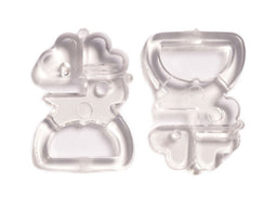 CB2-13C - CLOVER CLASPS SIZE13 COL CLEAR