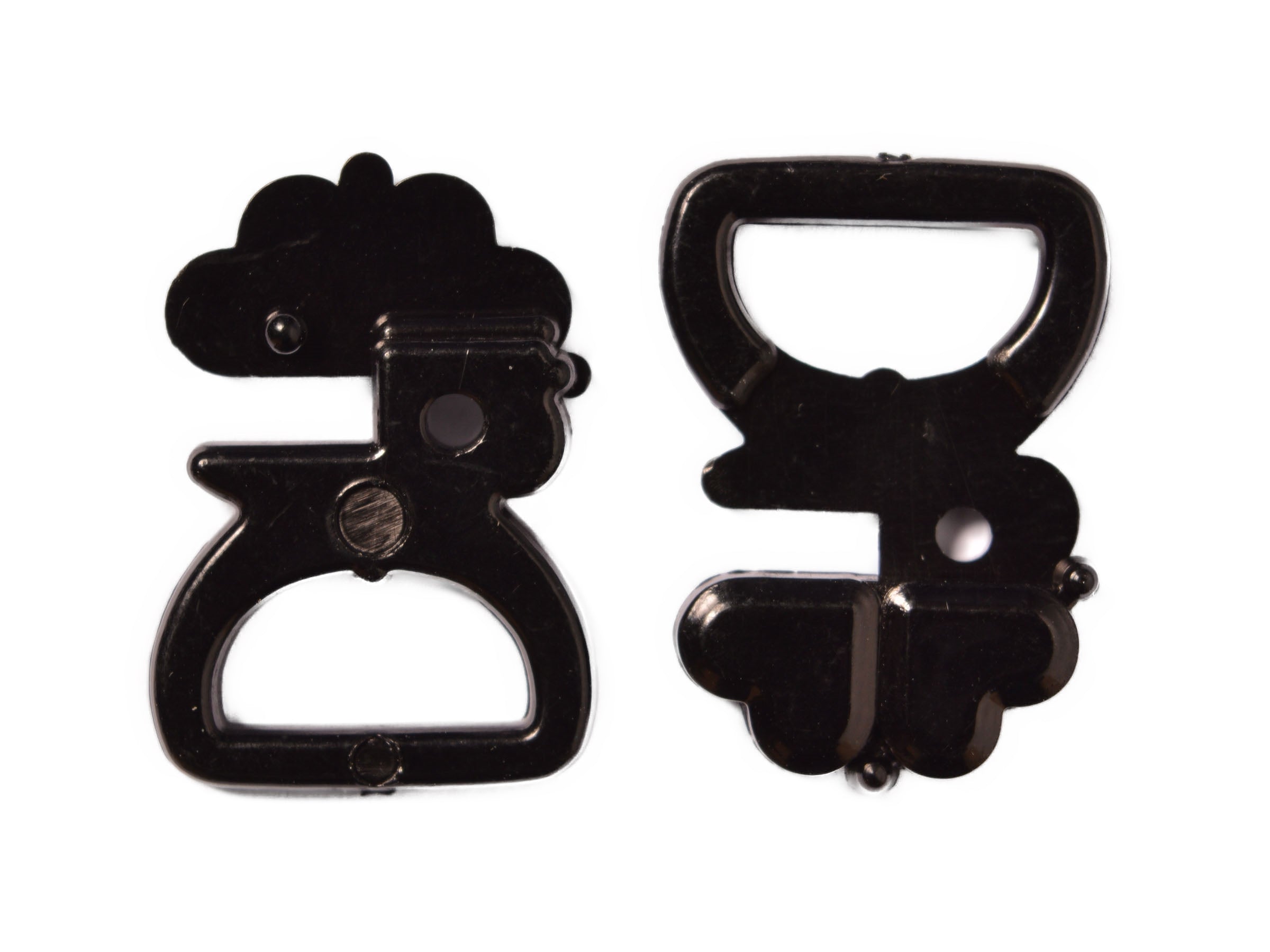 CB2-8B - CLOVER CLASPS SIZE 8 COL BLACK