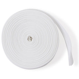 CB25-01 - COTTON BIAS BINDING 25mm WHITE x 25m ROLL