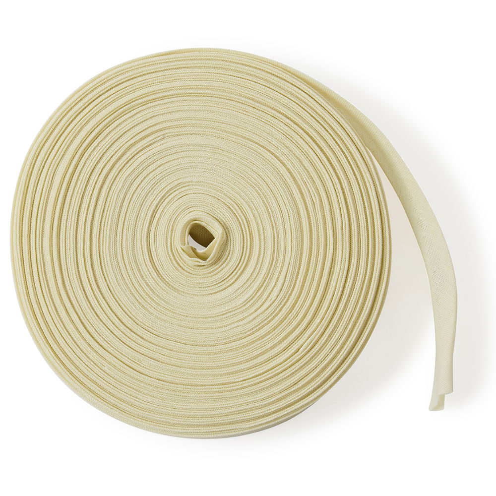 CB25-04 - COTTON BIAS BINDING 25mm IVORY x 25m ROLL