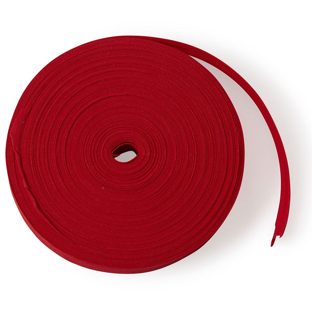 CB25-05 - COTTON BIAS BINDING 25mm RED x 25m ROLL