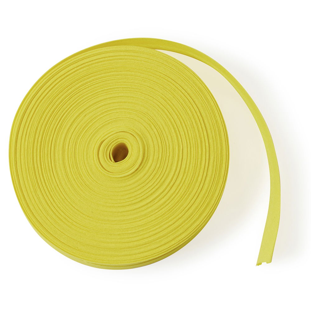 CB25-13 - COTTON BIAS BINDING 25mm LEMON x 25m ROLL