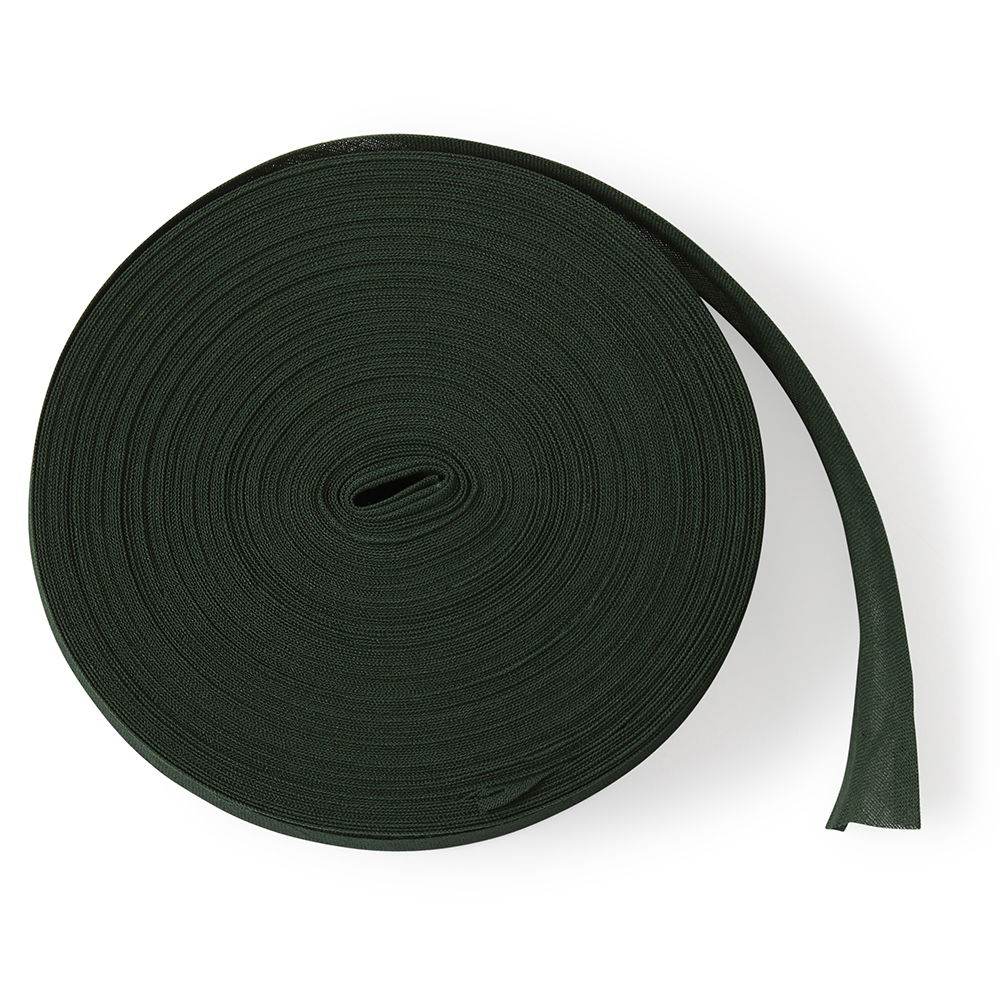 CB25-14 - COTTON BIAS BINDING 25mm LEAF GREEN x 25m ROLL
