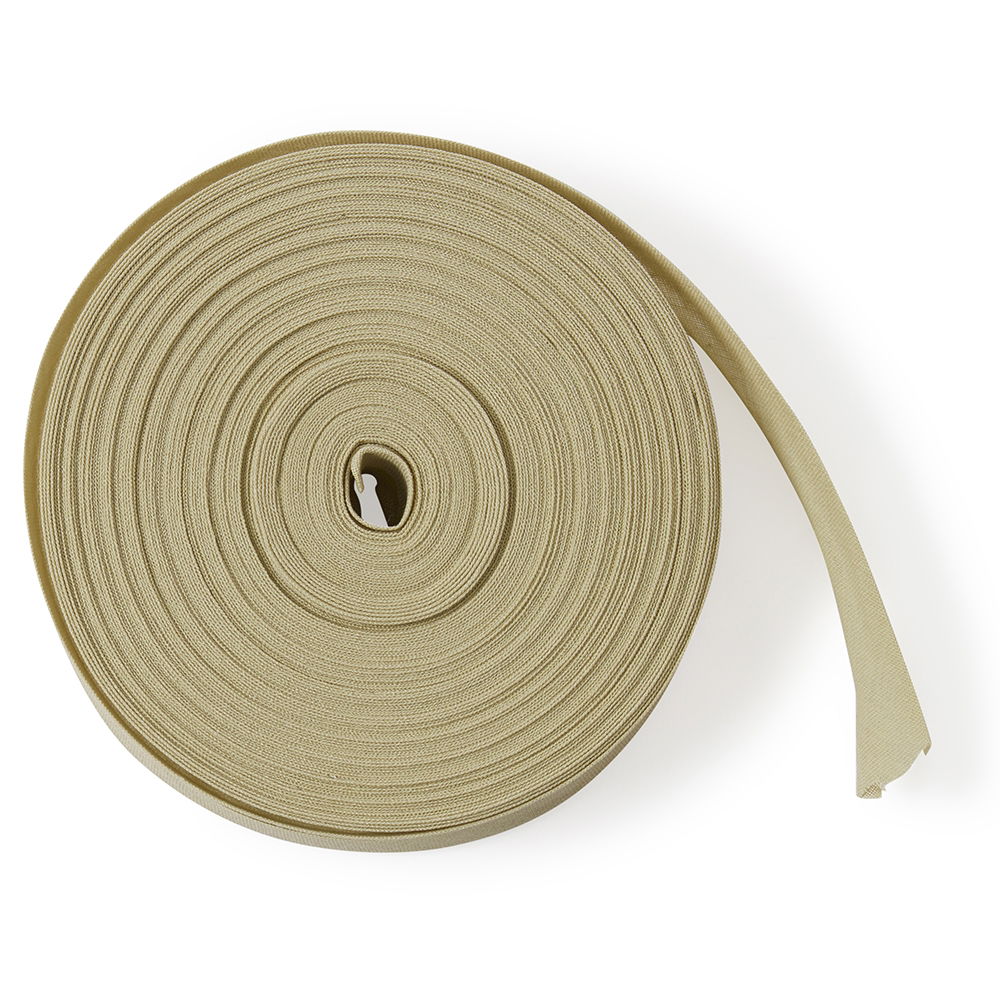 CB25-16 - COTTON BIAS BINDING 25mm OATMEAL x 25m ROLL