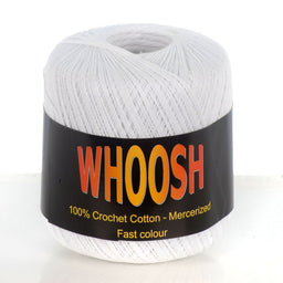 CC-SS475 - WHOOSH 100% CROCHET COTTON BIG BALL 415 WHITE (366m 60g)