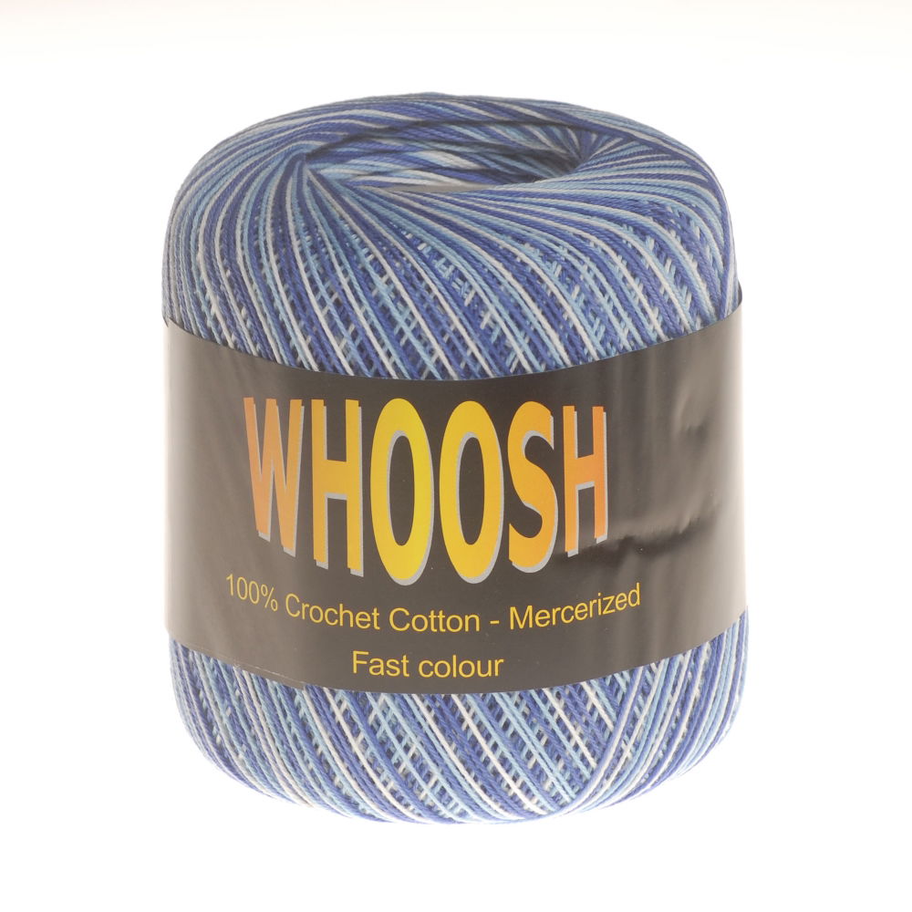 CC-SS487 - WHOOSH 100% CROCHET COTTON BIG BALL 23 VARI BLUE (320m 53g)