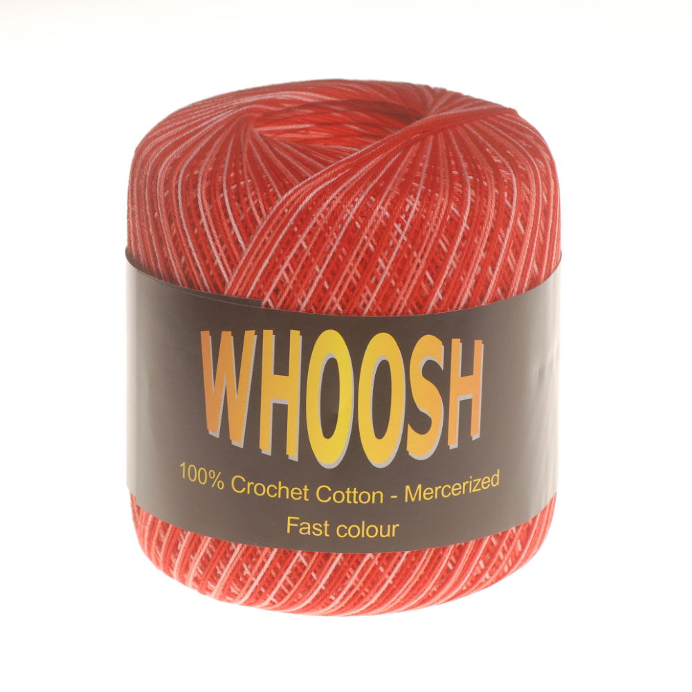 CC-SS492 - WHOOSH 100% CROCHET COTTON BIG BALL 43 VARI RED (320m 53g)