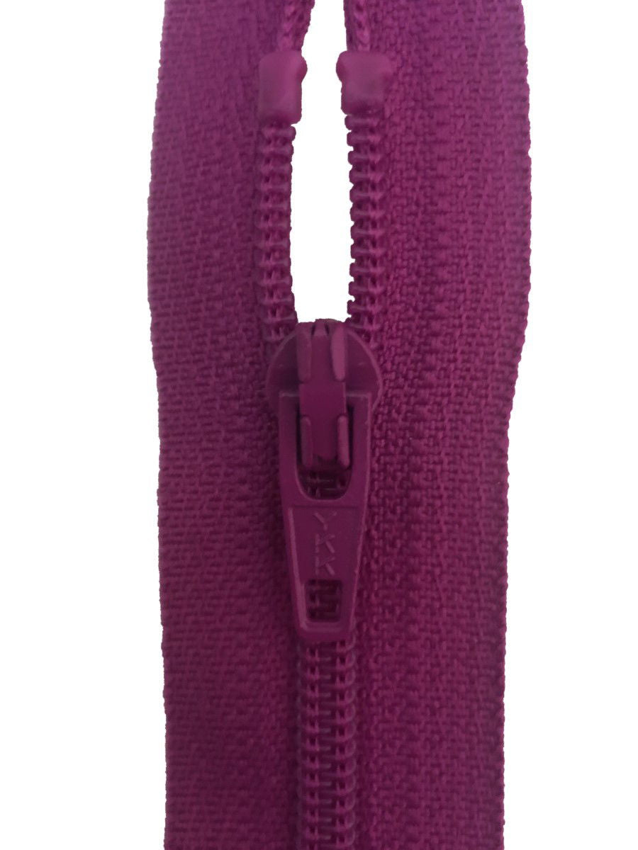 CF036-10-299 - YKK L/W OPEN END ZIP 10 inch 25 cm 299 DK GARDEN ROSE