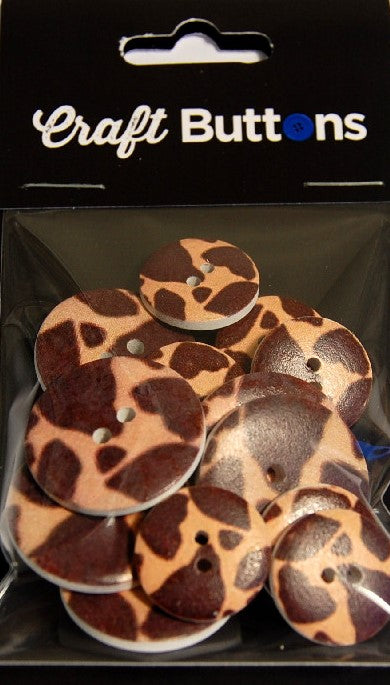 CFB035   **SEHLBACH CRAFT 18/25MM (15PCS)  ANIMAL PRINT