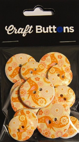 CFB045   **SEHLBACH CRAFT 18/25MM (15PCS)  BIRD PATTERN