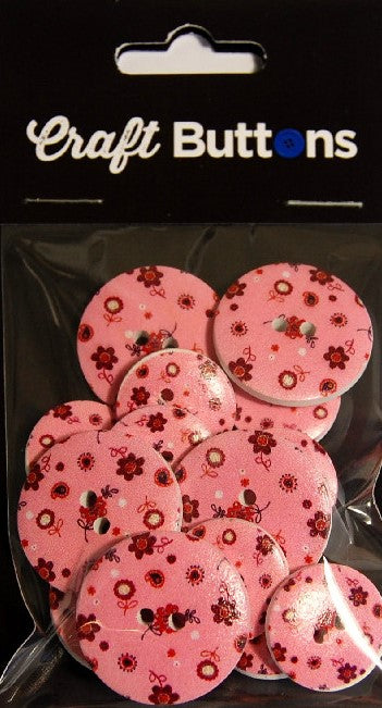 CFB047   **SEHLBACH CRAFT 18/25MM (15PCS) CERISE FLORAL