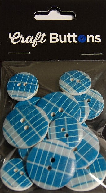 CFB067   **SEHLBACH CRAFT 18/25MM (15PCS)  CHECK BLUE