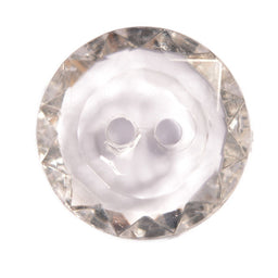 CG2-20-1 - FACETED ACRYLIC GLASS 2 HOLE SIZE 20 COL 1 CLEAR