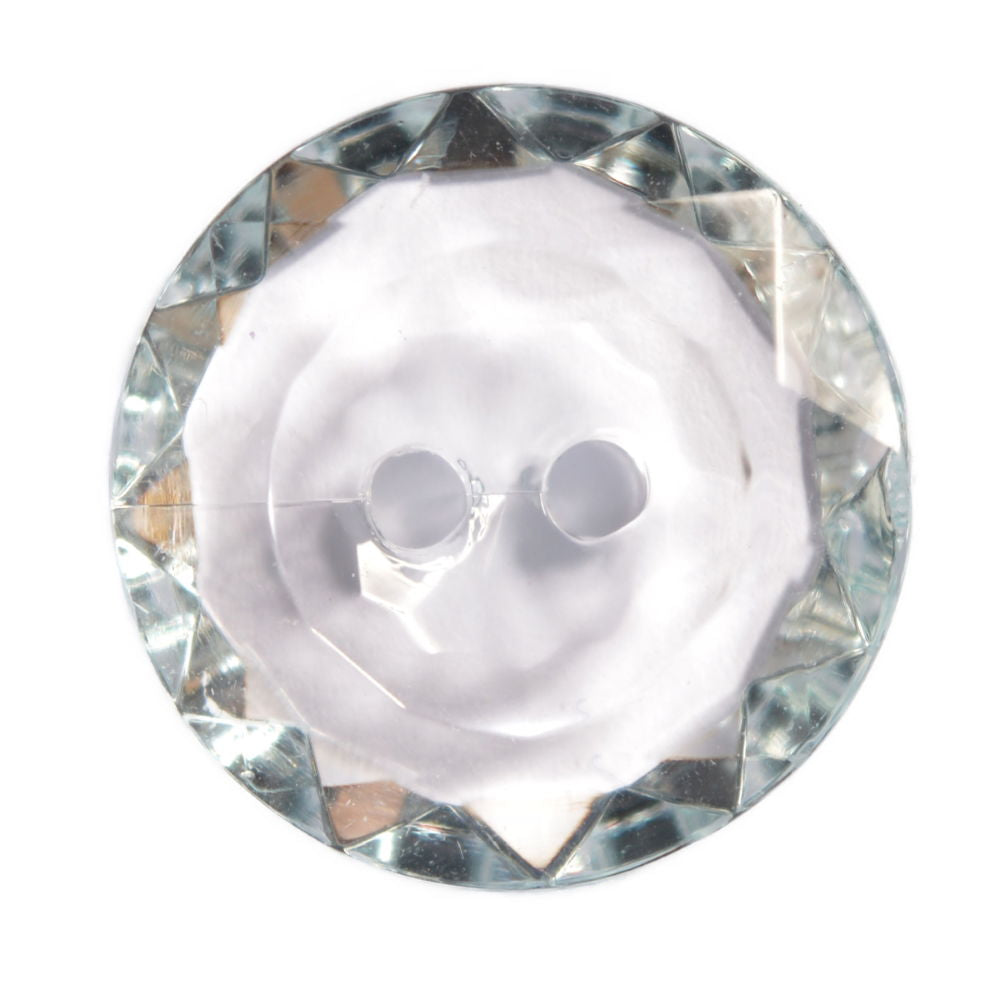 CG2-20-33 - FACETED ACRYLIC GLASS 2 HOLE SIZE 20 COL 33 TURQUOISE