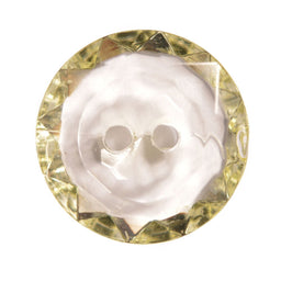 CG2-20-3 - FACETED ACRYLIC GLASS 2 HOLE SIZE 20 COL 3 YELLOW