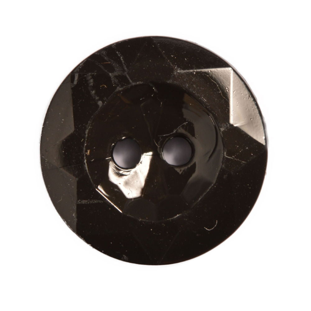 CG2-24-10 - FACETED ACRYLIC GLASS 2 HOLE SIZE 24 COL 10 BLACK