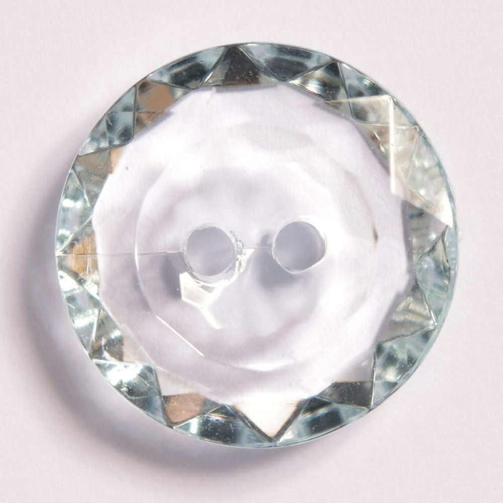 CG2-24-33 - FACETED ACRYLIC GLASS 2 HOLE SIZE 24 COL 33 TURQUOISE