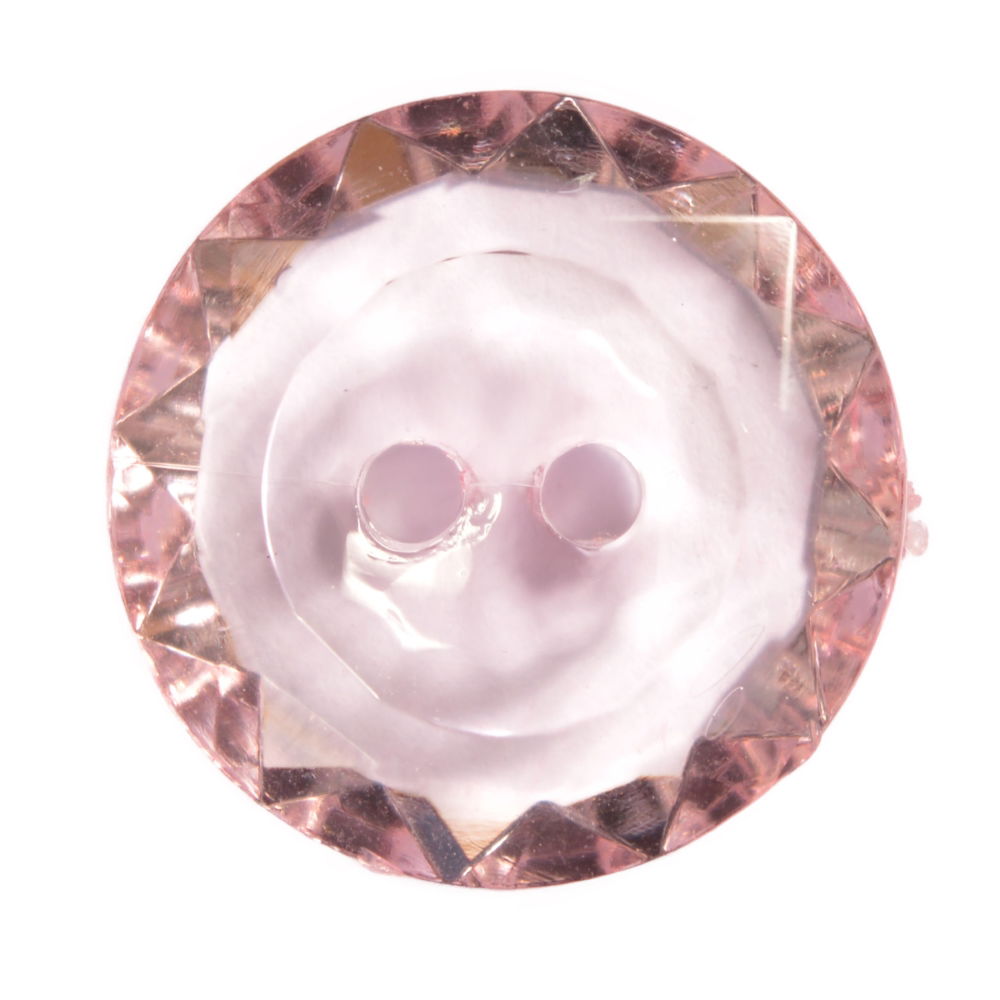 CG2-24-5 - FACETED ACRYLIC GLASS 2 HOLE SIZE 24 COL 5 PINK