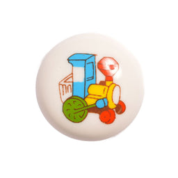 CG4-24L-C - BUTTONS - PRINTED TRAIN ( WHITE ACRYLIC GLASS)