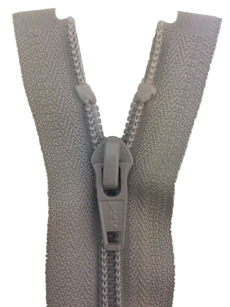 CN056-10-336 - YKK MED/W OPEN END ZIP 10 inch 25 cm 336 LT GREY