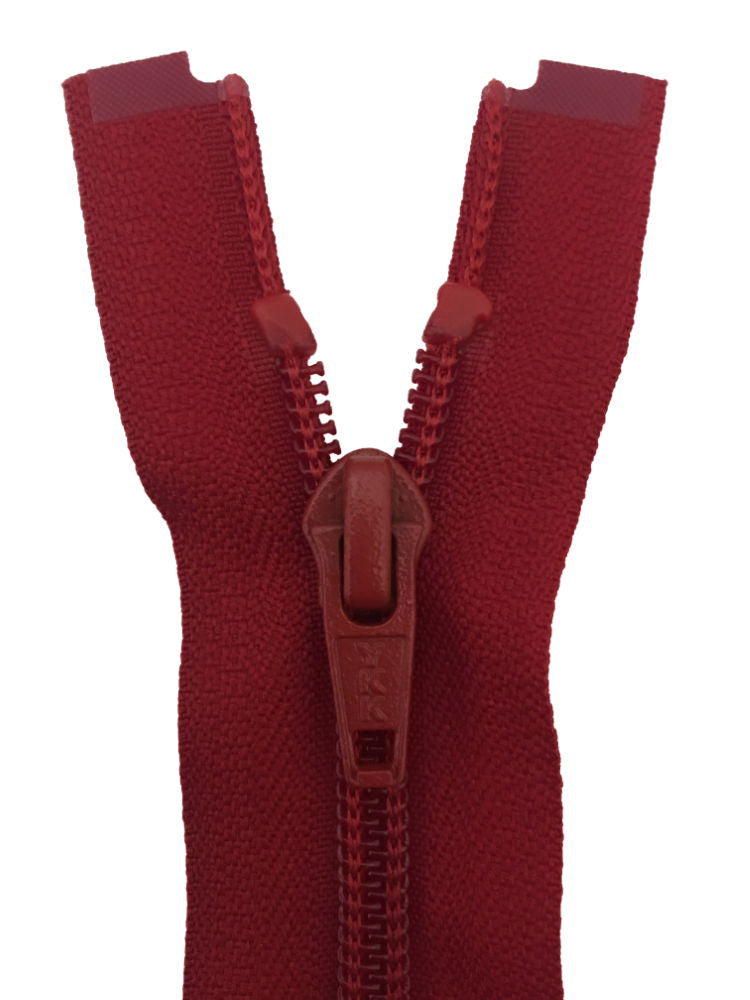 CN056-10-519 - YKK MED/W OPEN END ZIP 10 inch 25 cm 519  RED