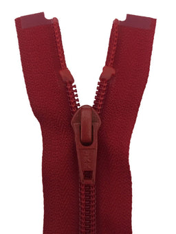 CN056-10-519 - YKK MED/W OPEN END ZIP 10 inch 25 cm 519  RED