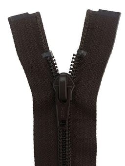 CN056-10-570 - YKK MED/W OPEN END ZIP 10 inch 25 cm 570 BROWN