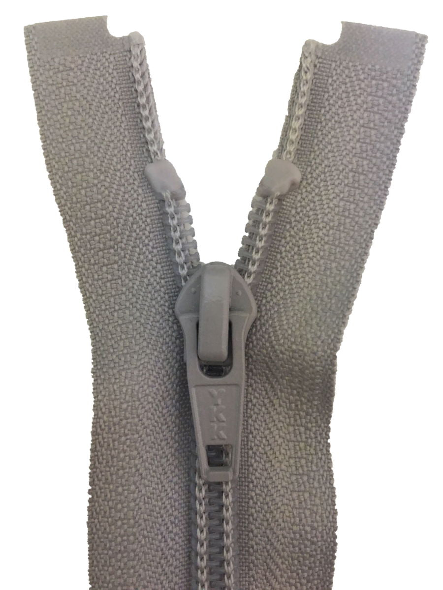 CN056-28-336 - YKK MED/W OPEN END ZIP 28 inch 71 cm 336 LT GREY