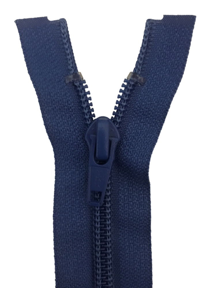 CN056-28-557 - YKK MED/W OPEN END ZIP 28 inch 71 cm 557 MID BLUE