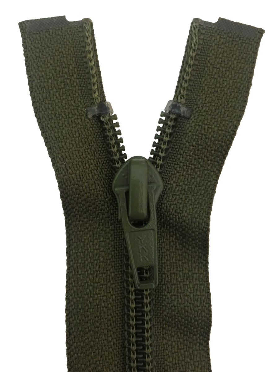 CN056-30-566 - YKK MED/W OPEN END ZIP 30 inch 76 cm 566 MOSS