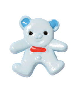 CN10-22 - BUTTONS- TEDDY (HAND PAINTED) COL 22 LIGHT BLUE 26L